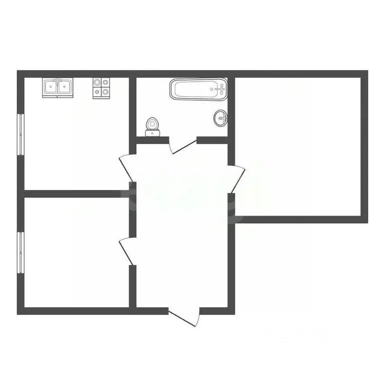 2-к кв. Владимирская область, Ковров ул. Федорова, 93 (47.5 м) - Фото 2