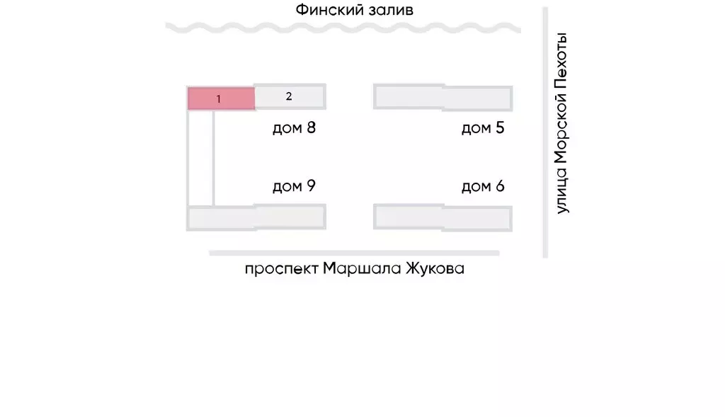 2-комнатная квартира: Санкт-Петербург, ЖК Морская Миля (47.16 м) - Фото 2