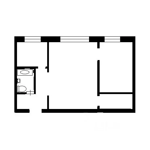 2-к кв. Татарстан, Казань ул. Карла Маркса, 42 (50.0 м) - Фото 1