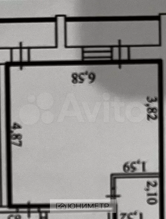 1-к. квартира, 33,6 м, 4/4 эт. - Фото 0