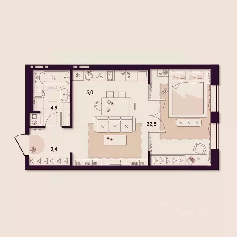1-к кв. Приморский край, Артем ул. Куйбышева, 11А (35.76 м) - Фото 0