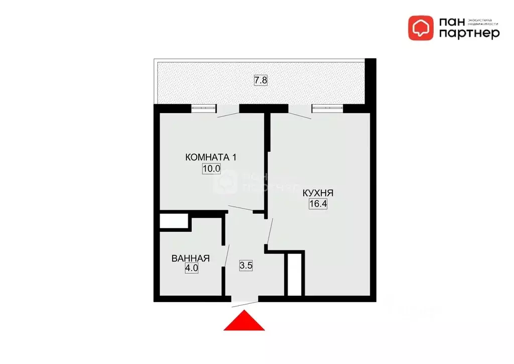 1-к кв. Санкт-Петербург ул. Плесецкая, 10 (33.9 м) - Фото 2