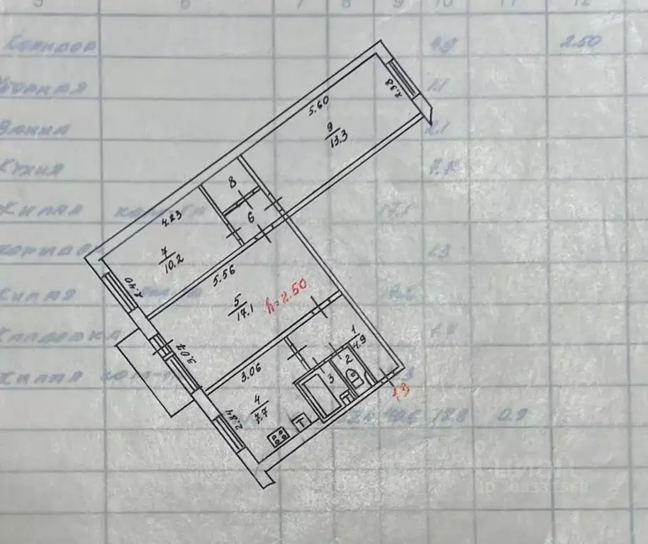 3-к кв. Мурманская область, Мурманск ул. Генерала Щербакова, 20 (59.4 ... - Фото 0
