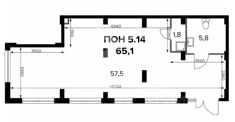 Помещение свободного назначения в Москва Ленинградское ш., 228к1 (65 ... - Фото 2