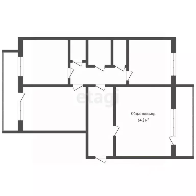 3-к кв. Кемеровская область, Ленинск-Кузнецкий просп. Ленина, 59/1 ... - Фото 2