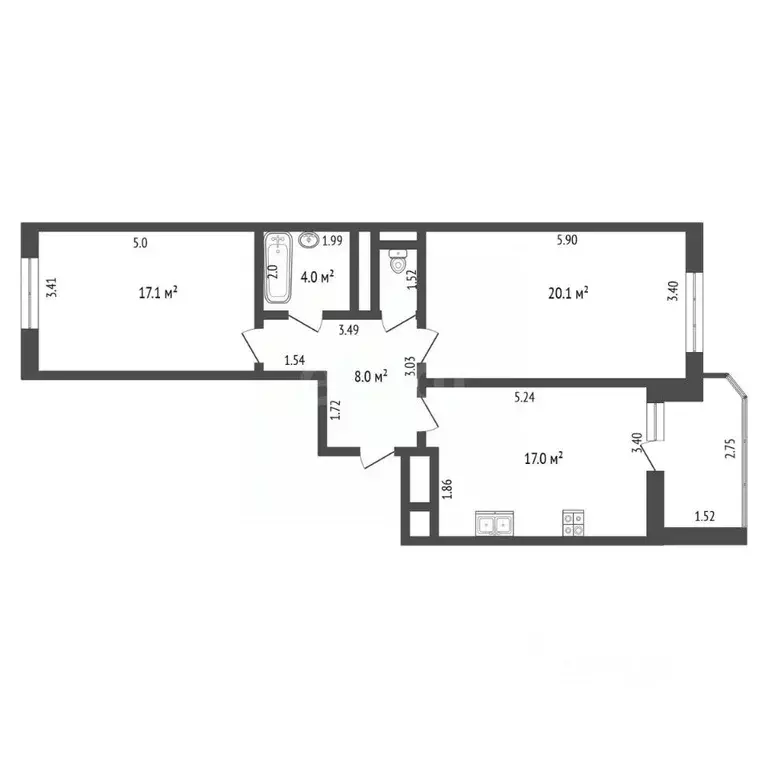 2-к кв. Московская область, Котельники Южный мкр, 16 (67.6 м) - Фото 2