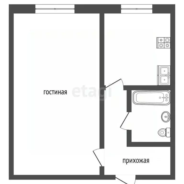 1-к кв. Челябинская область, Пластовский муниципальный округ, с. ... - Фото 2