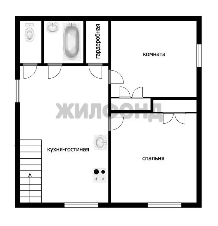 Дом в село Тимирязевское, микрорайон Юбилейный (61.3 м) - Фото 2