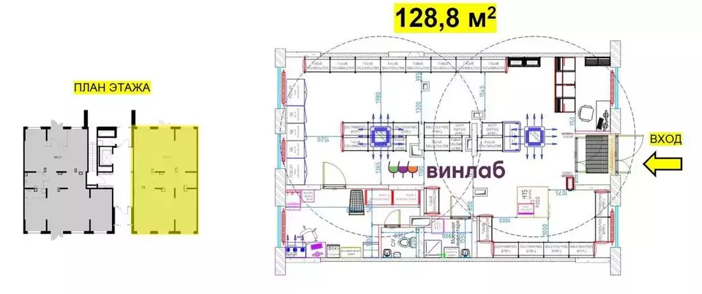 Торговая площадь в Москва Никольские Луга жилой комплекс, 2.1 (129 м) - Фото 1