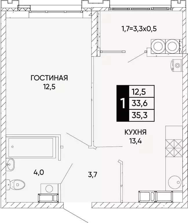 1-к кв. Ростовская область, Ростов-на-Дону Левобережье жилой комплекс ... - Фото 0