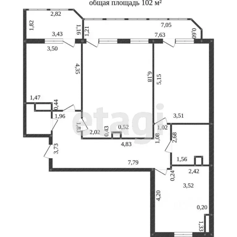 3-к кв. Ростовская область, Ростов-на-Дону ул. Еременко, 56 (90.0 м) - Фото 1