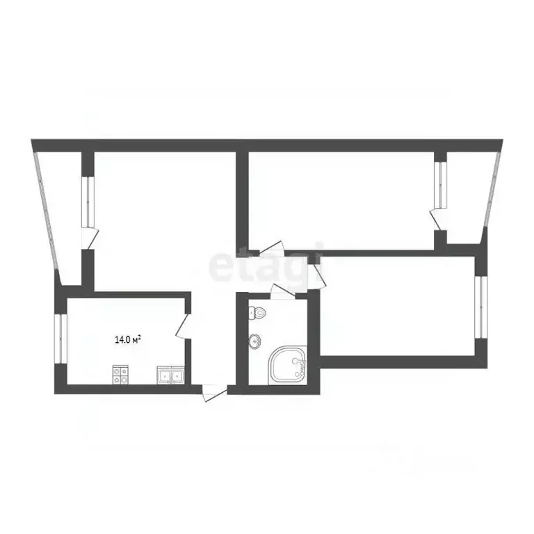 3-к кв. Тюменская область, Тюмень ул. Баумана, 31/2 (94.0 м) - Фото 2