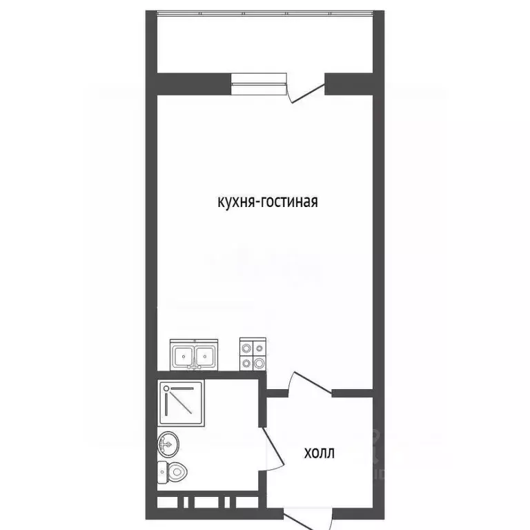 Студия Краснодарский край, Анапа Рождественская ул., 55к3 (34.5 м) - Фото 2