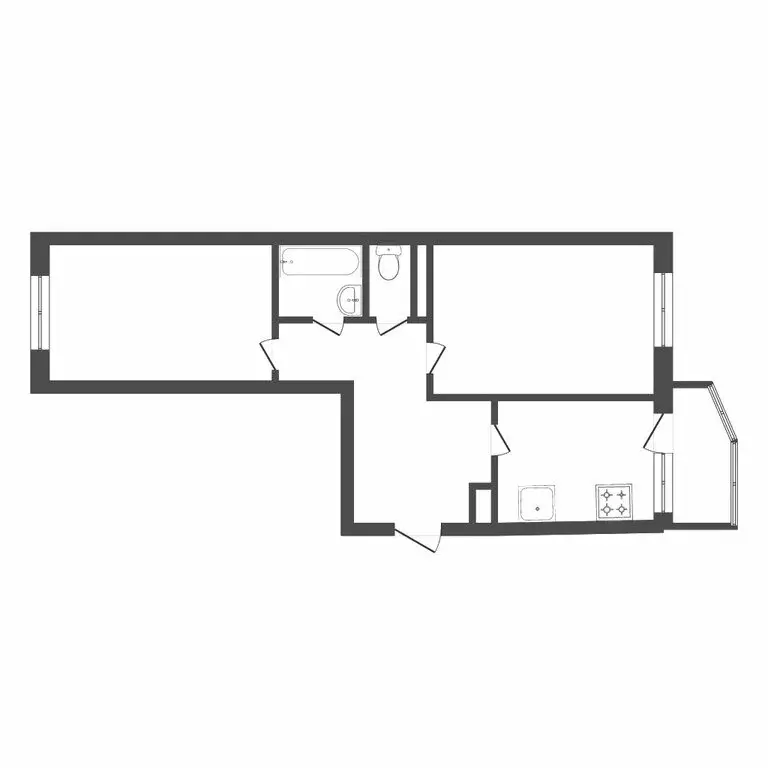 2-комнатная квартира: Тюмень, микрорайон Антипино, Беловежская улица, ... - Фото 1