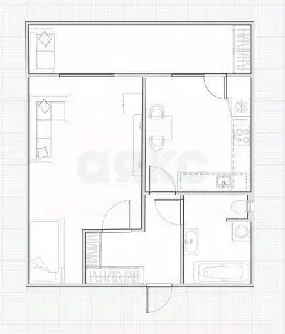 2-к кв. Тульская область, Тула Пионерская ул., 1 (46.1 м) - Фото 1