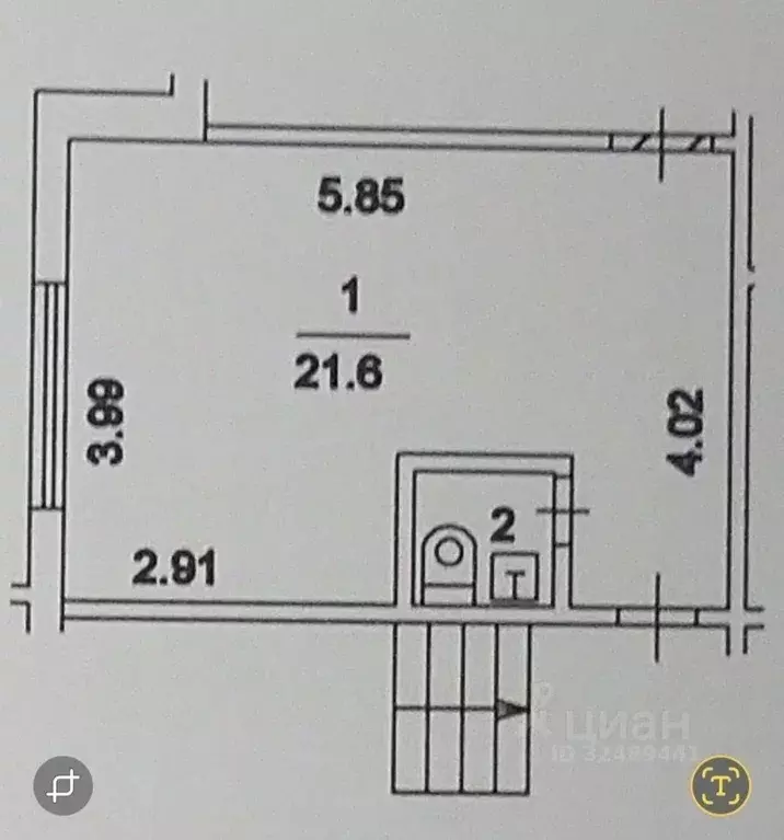 Помещение свободного назначения в Москва ул. Академика Варги, 3 (23 м) - Фото 1