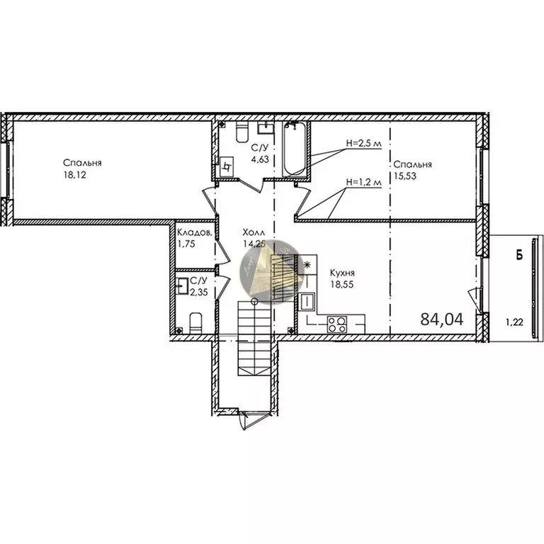 2-комнатная квартира: Сестрорецк, Авиационная улица, 5к8 (84.04 м) - Фото 1