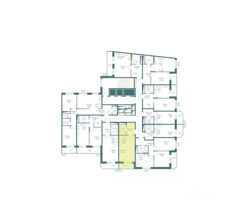 Студия Московская область, Одинцово Северная ул., 5к2 (36.4 м) - Фото 2