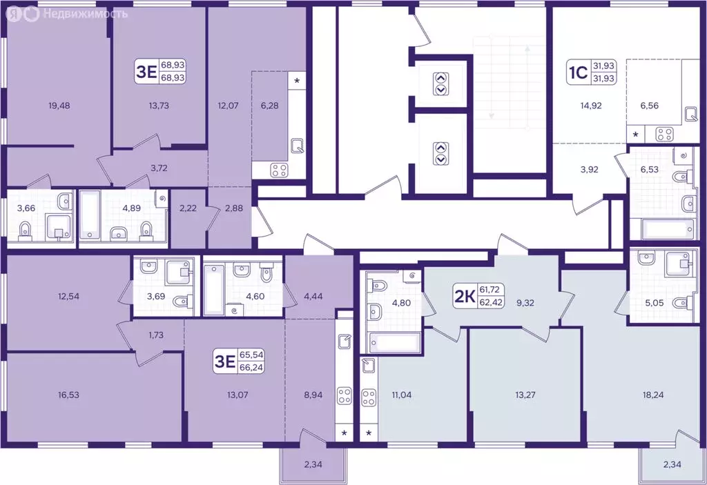 3-комнатная квартира: Владивосток, улица Борисенко, 100Ес2 (66.24 м) - Фото 2
