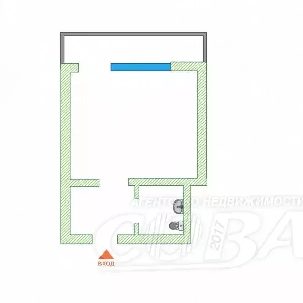 1-комнатная квартира: Тюмень, улица 30 лет Победы, 75 (15.8 м) - Фото 2