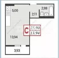 Квартира-студия, 27 м, 14/16 эт. - Фото 0