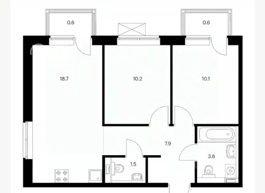 2-к кв. Москва ул. Большое Понизовье, 14 (52.0 м) - Фото 1