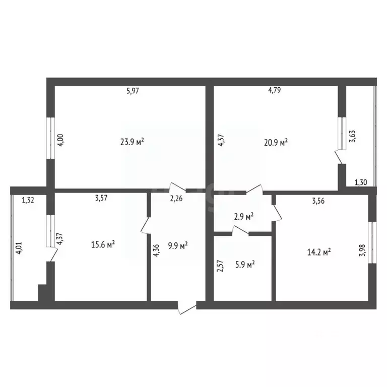 3-к кв. Амурская область, Благовещенск ул. Ломоносова, 223 (93.3 м) - Фото 2
