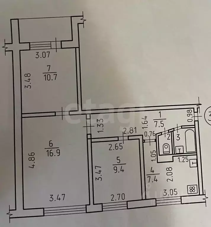 3-к кв. Удмуртия, Ижевск ул. Михаила Петрова, 25 (54.7 м) - Фото 0