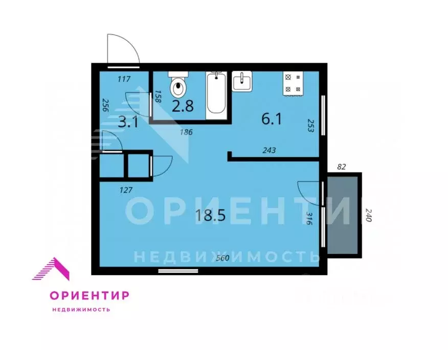1-к кв. Свердловская область, Екатеринбург ул. Данилы Зверева, 34 ... - Фото 2