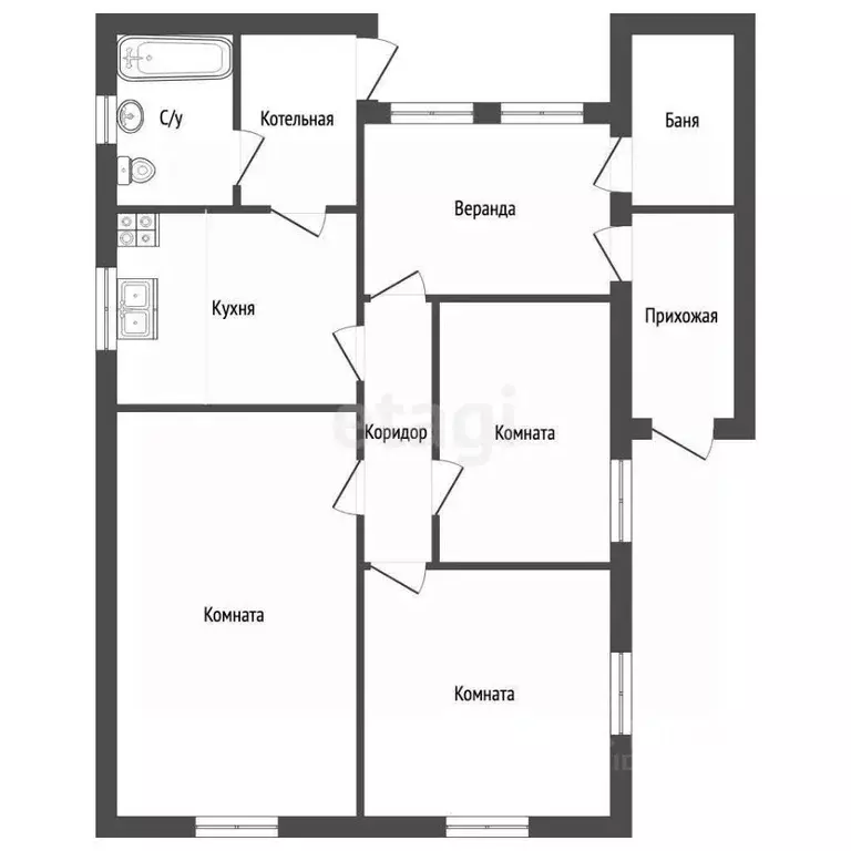 Дом в Костромская область, Красное-на-Волге пгт ул. Новый Быт, 24 (80 ... - Фото 2