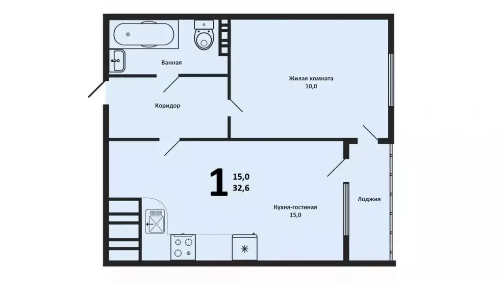 1-к кв. Краснодарский край, Краснодар пос. Березовый, ул. Имени ... - Фото 2