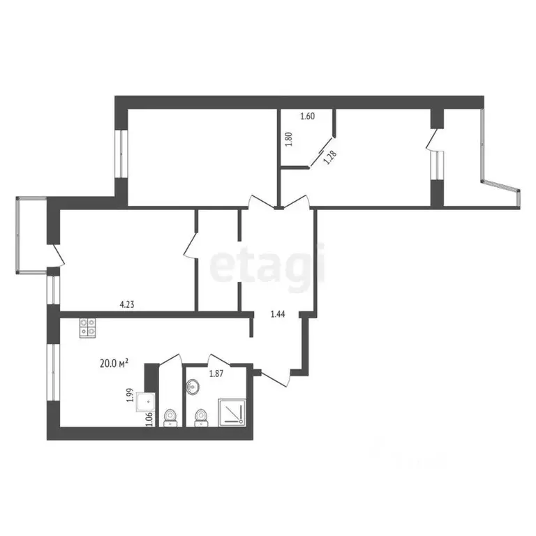 3-к кв. Крым, Ялта ул. Киевская, 52 (130.0 м) - Фото 1