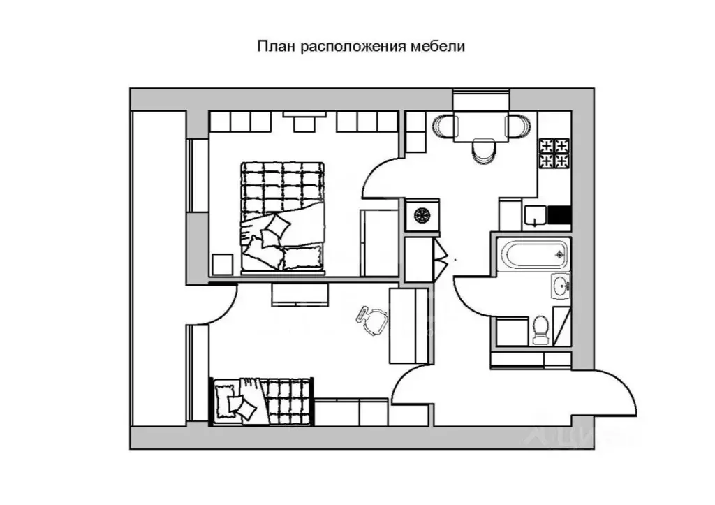 2-к кв. Санкт-Петербург просп. Большевиков, 63К1 (35.1 м) - Фото 2