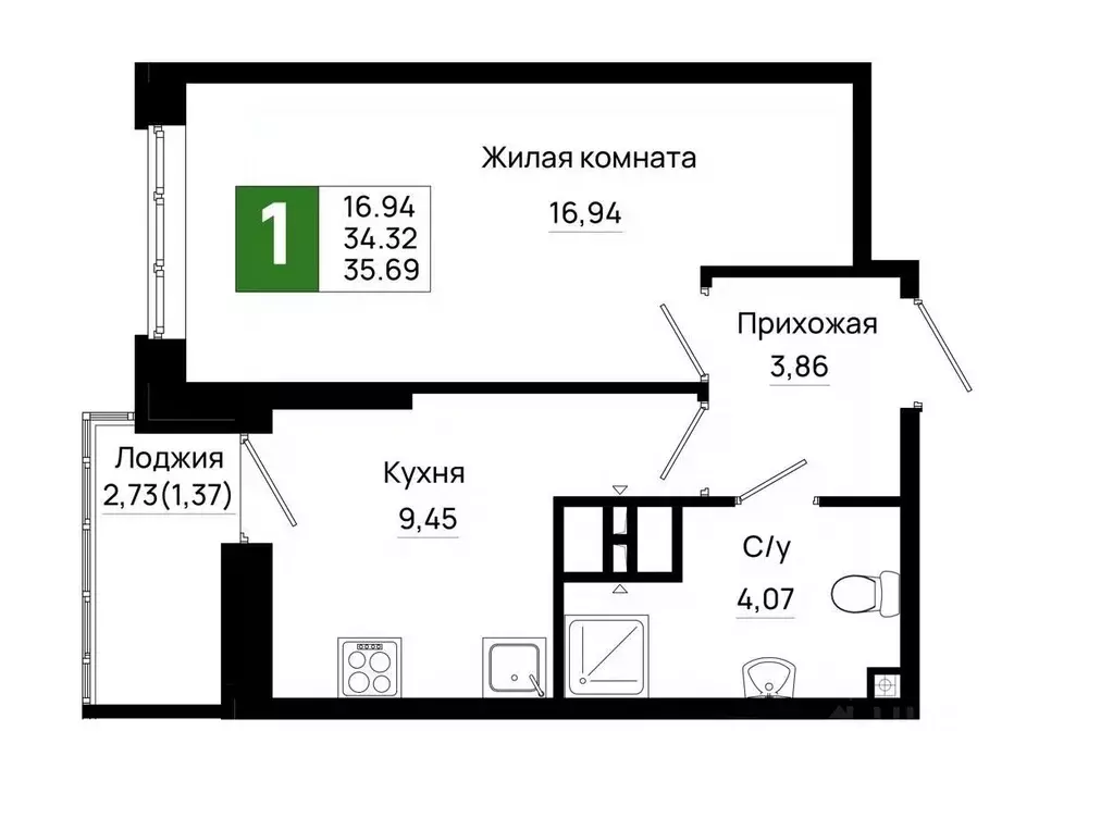 1-к кв. Ростовская область, Ростов-на-Дону Нефтекачка кв-л, Октябрь ... - Фото 0