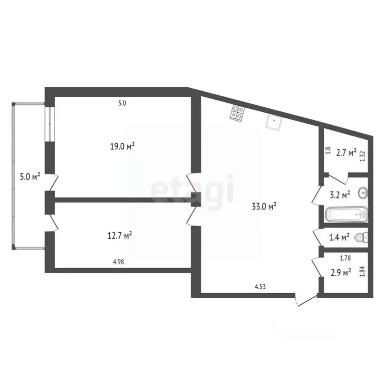 2-к кв. Крым, Ялта ул. Дражинского, 8 (82.0 м) - Фото 1