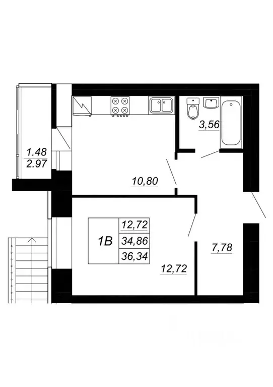 1-к кв. Татарстан, Зеленодольский район, Осиновское с/пос, с. Осиново ... - Фото 1