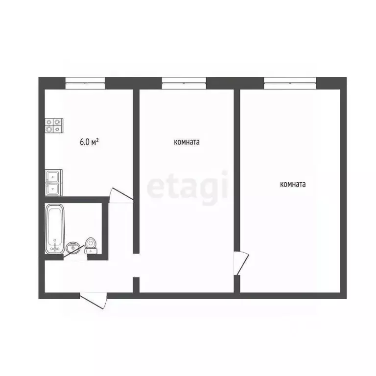 2-к кв. Ярославская область, Ярославль ул. Свердлова, 72 (41.6 м) - Фото 2