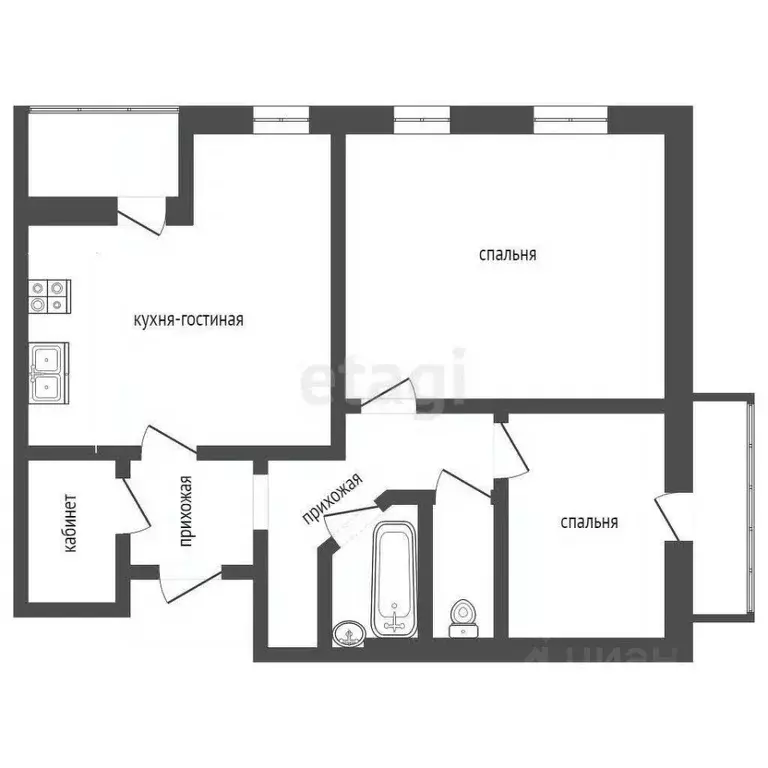2-к кв. Мордовия, Саранск просп. 60 лет Октября, 2/4 (98.0 м) - Фото 2