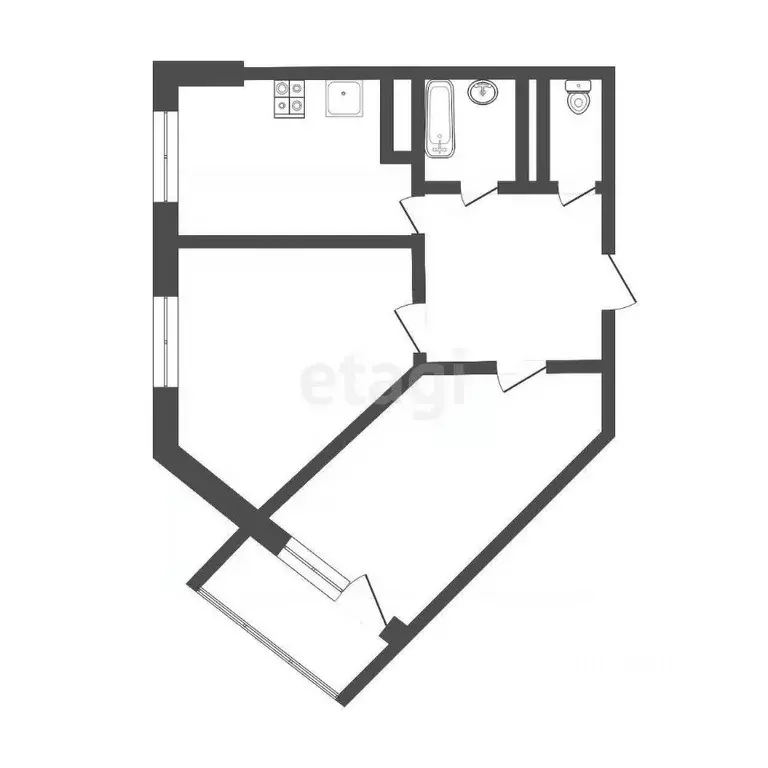 2-к кв. Бурятия, Улан-Удэ ул. Трубачеева, 152А (55.2 м) - Фото 1