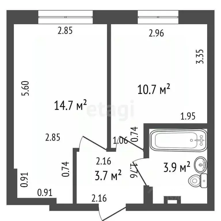 1-к кв. Санкт-Петербург Ремесленная ул., 15 (33.0 м) - Фото 1