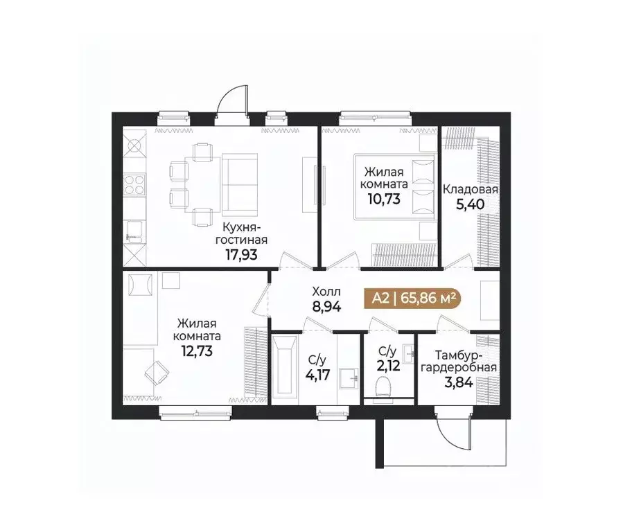 Таунхаус в Ленинградская область, Всеволожск ш. Южное (66 м) - Фото 0
