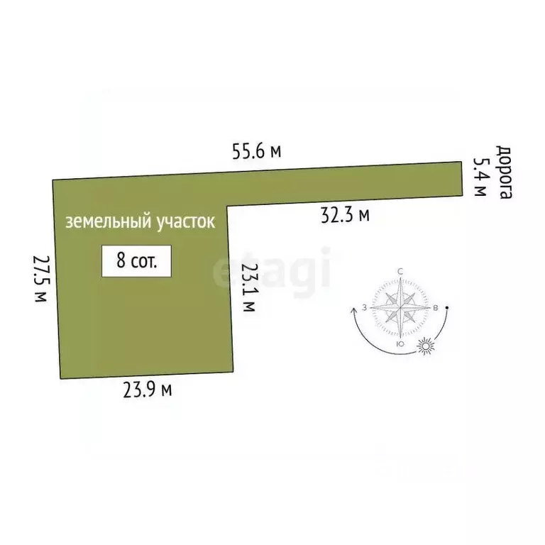 Участок в Крым, Сакский район, Суворовское с/пос, с. Великое ул. ... - Фото 2