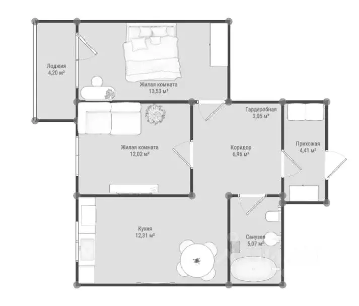 2-к кв. Крым, Керчь  (59.45 м) - Фото 1