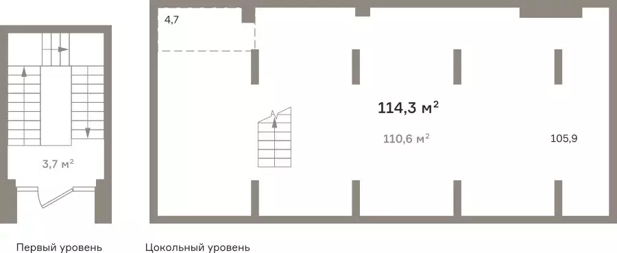 Помещение свободного назначения (114.3 м) - Фото 1