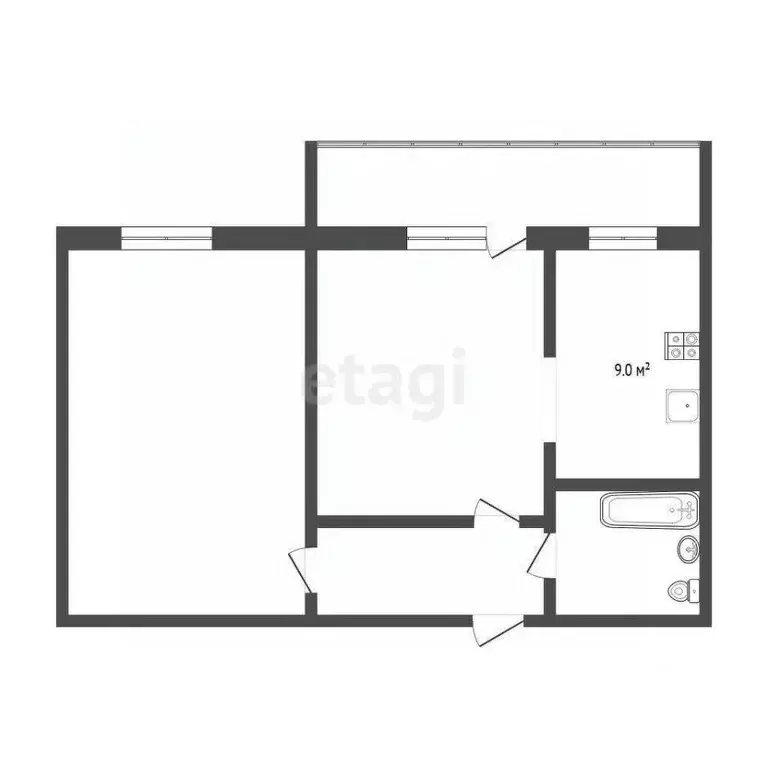 2-к кв. Тюменская область, Тюмень Солнечный проезд, 7 (57.6 м) - Фото 2