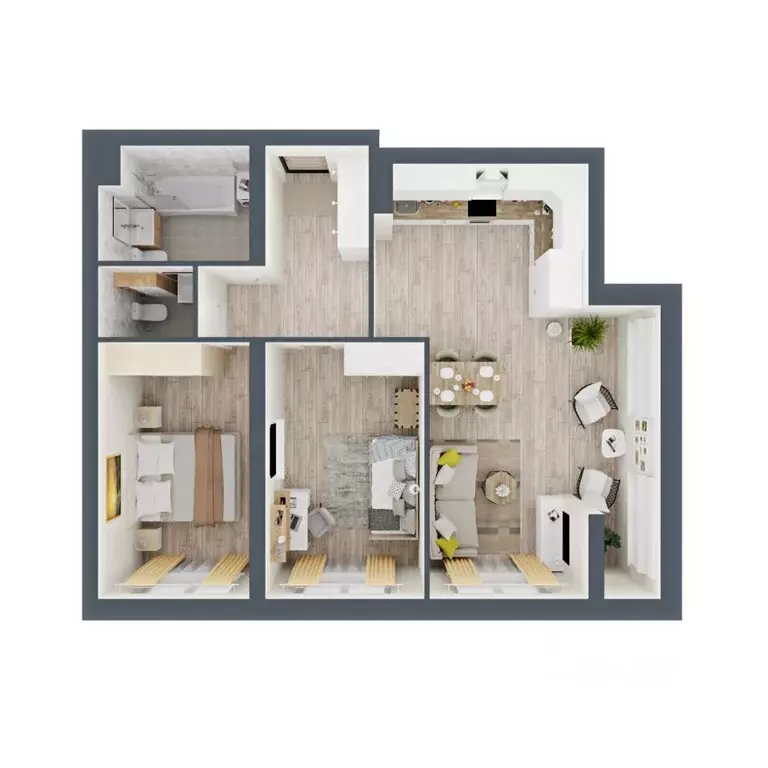 2-к кв. Нижегородская область, Нижний Новгород Северо-Восточная ул., 5 ... - Фото 1