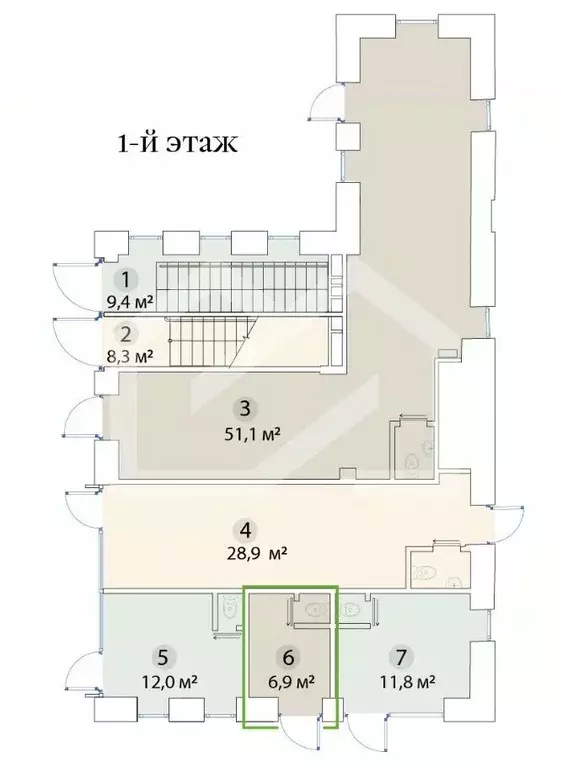 Помещение свободного назначения в Москва ул. Бахрушина, 36/14С3 (7 м) - Фото 2