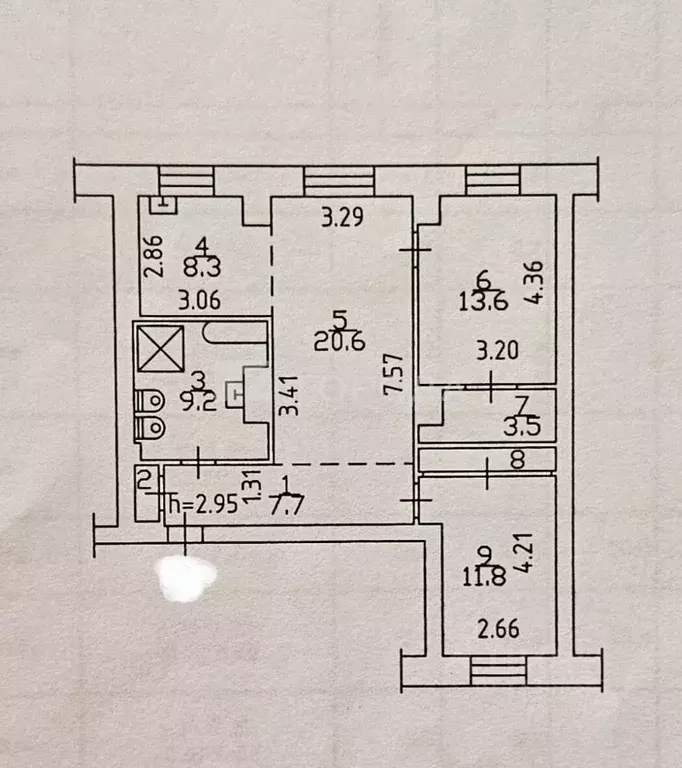 3-к кв. Кемеровская область, Новокузнецк ул. Чекалина, 10 (78.6 м) - Фото 2