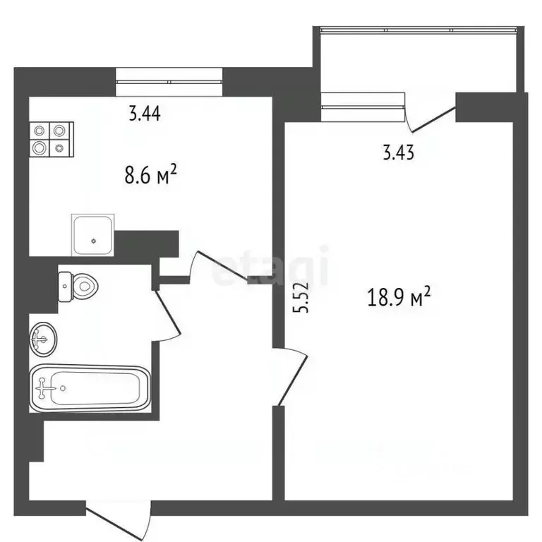 1-к кв. Москва Северное Чертаново мкр, 5кБ (38.0 м) - Фото 1