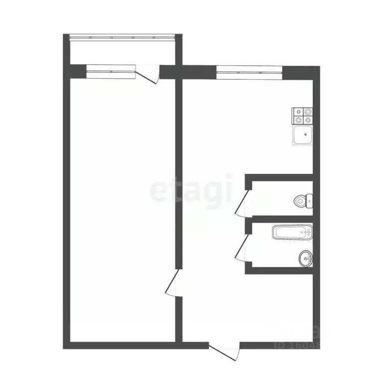 1-к кв. Московская область, Дмитров Имени В.Н. Махалина мкр, 3 (37.5 ... - Фото 2